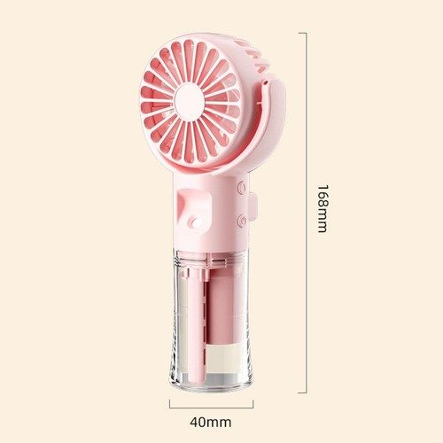 Rechargeable Portable Fan with Powerful Motor and Cooling Mist Feature - Photo 6/15
