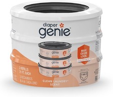 Diaper Genie I000060 Bags Refills Clean Laundry Scent - 270 Count Pack of 3