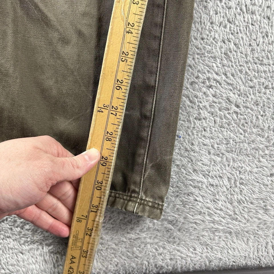 Pantalones chinos Burberry Brit para hombre 32R verde carga militar de lona tiro bajo Foto 4 de 4