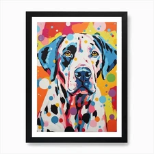 Pop Art Paint Dog 5 Art Print Framed Wall Art Poster Canvas Print Picture