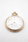 F Vintage Waltham Open Face Running Pocket Watch Gold Plated, Keeps Time
