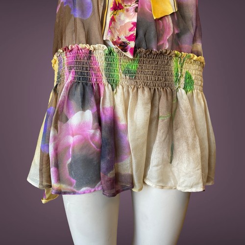 Roberto Cavalli Class Vintage Multicolor Mesh TUNIC DRESS Size S - Picture 6 of 15