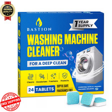 Bastion Washing Machine Cleaner, Deodorizer,  Descaler - 24 pack