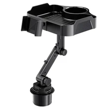 Upgraded Universal Adjustable Car Mount Cup Cradle Holder w/ Tray for Cell Phone