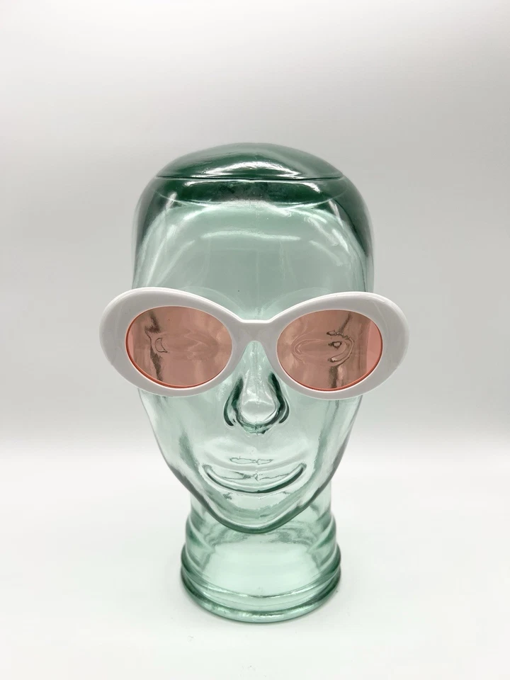 Gafas de sol retro blancas vintage años 90 nueva ola punk ropa de calle hip hop Foto 3 de 4