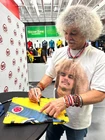 COLUMBIA LEGEND CARLOS EL PIBE VALDERRAMA SIGNED SOCCER JERSEY W/PHOTO PROOF