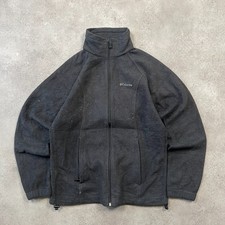Columbia Fleece Mens Small Full Zip Outdoor Gorpcore Hiking Jacket, Black