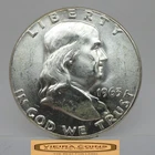 1963 Franklin Half Dollar, 90% Silver, AU - #C57325NQ
