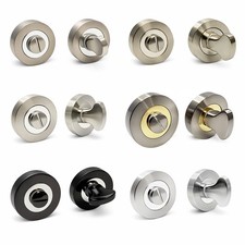UAP WC Bathroom Privacy Thumb Turn & Release Set Round Rose - Various Finishes