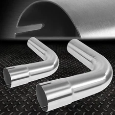 2Pcs 3"Inch OD Custom 90 Degree Stainless Steel Mandrel Bend Exhaust Pipe Tubing