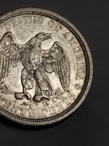 1875 S 20 CENT SEATED LIBERTY ANTIQUE SILVER COIN RARE SAN FRANCISCO MINT - Picture 18 of 24