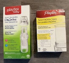 Playtex Baby Nurser Drop Ins 50 Disposable Bottle Liners 4oz-10oz NIB Lot of 2
