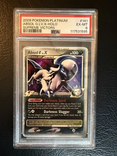 Pokémon 2009 Supreme Victors Absol G LV.X Holo 141/147 PSA 6