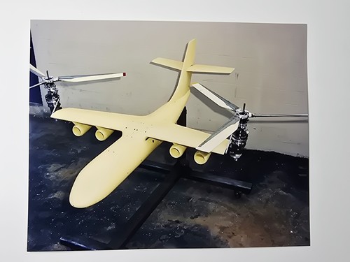1971 Bell D-270B Wing Tunnel VTOL Experimental Model 8x10 Photograph Vintage