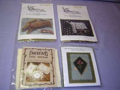 4 Pin Cushion Needle Book Embroidery Kits Island Cottage Bareroots