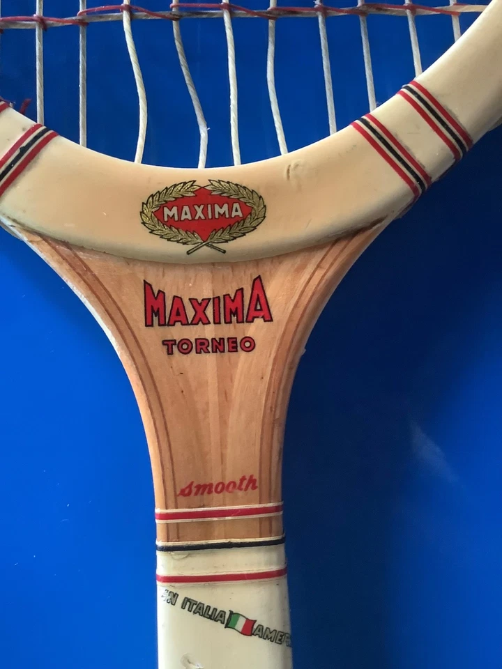 Racchetta tennis  MAXIMA TORNEO LA RACCHETTA DELLO SCUDETTO originale anni '70 - Immagine 2 di 4