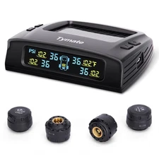 RV Tire Pressure Monitoring System - Solar TPMS with 4 Sensors 0-87 PSI