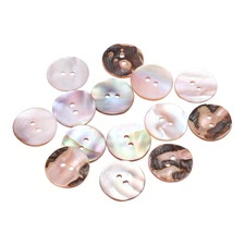 14Pcs Natural Pearl Shell Button, 23mm 2 Hole Mother of Sewing Button, Purple