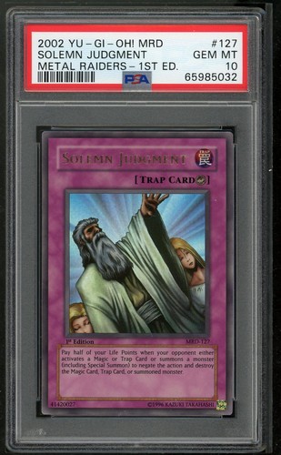 Solemn Judgment MRD-127 1st Edition Ultra Rare Yugioh PSA 10 *032