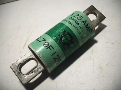 BRUSH HAWKER SIDDELEY XL70F125 125A 700VAC TESTED! SEMICONDUCTOR FUSE !!