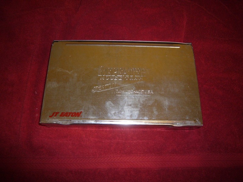 6 JEaton Repeating Tin Cat mouse traps-Solid Top, Galvanized