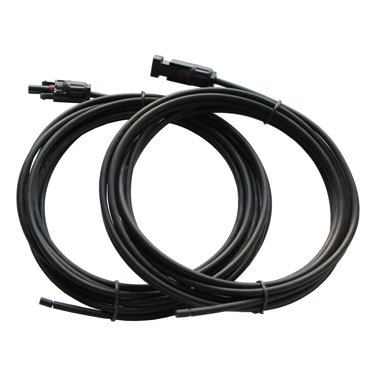 Pair of 5m extension cables 4mm for solar panels / PV systems