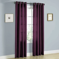 2Pc Semi Sheer Window Curtain DRESSING Home Grommets Top Solid Color MIRA