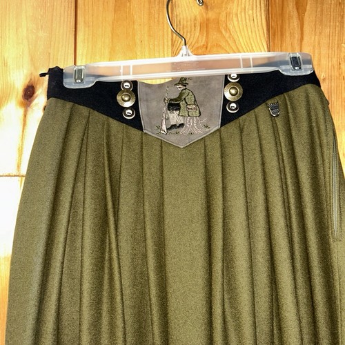 BARVARIAN TIROLIAN HAGRO LODON Woll Jagd Rock GERMANY OLIV BESTICKT - Bild 6 von 21