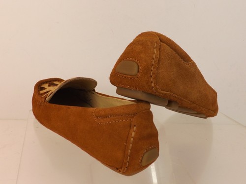 NIB MICHAEL KORS LEOPARD PONYHAIR BROWN LUGGAGE SUEDE GIRAFFE DRIVER MOCCASIN 6 - 第 11/12 張圖片