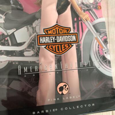 Doll Figure Barbie Harley Davidson Motor Cycles Pink Label Bike