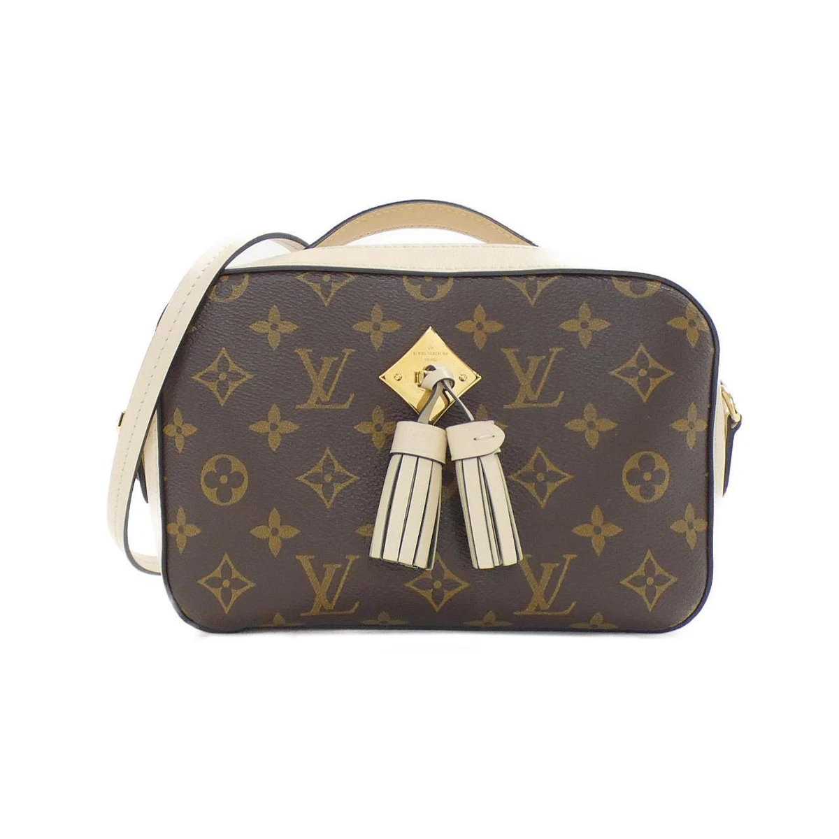 Saintonge Crossbody bag in Monogram Coated Canvas, Gold Hardware