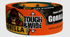 Gorilla Duct Tape TOUGH  WIDE Double-Thick Black 2.88" x 25 Yd. 106425