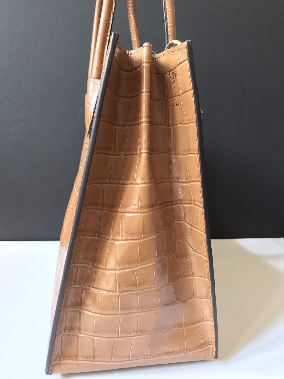 Michael Kors Mercer Embossed Leather Large Convertible Tote Acorn 