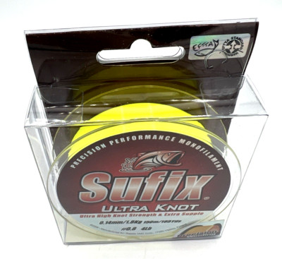 SUFIX Ultra Knot  0,14mm 1.8 kg 150m Angelschnur Angeln Spule NEU Monofil Neon