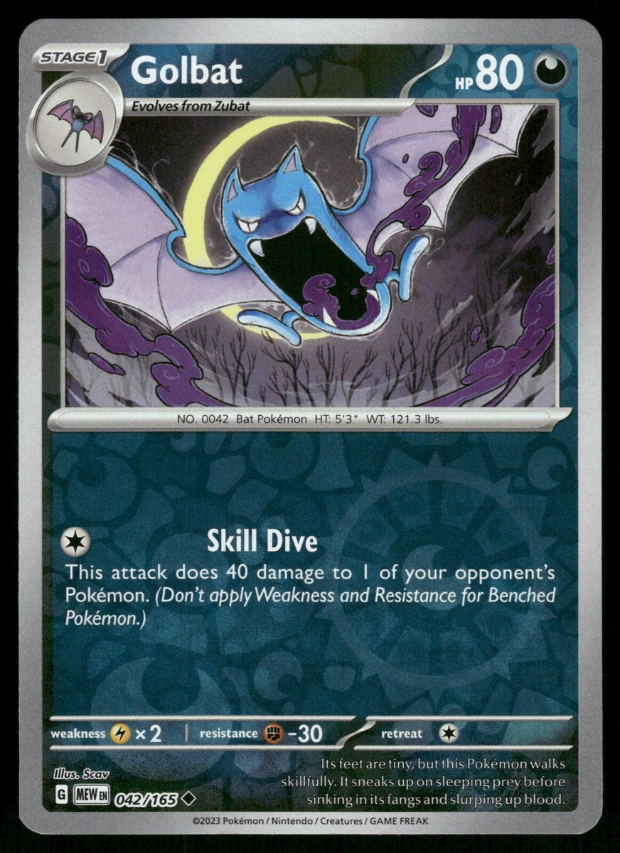 Golbat Reverse Holo NM 042/165 Scarlet & Violet 151 Pokemon Card | eBay