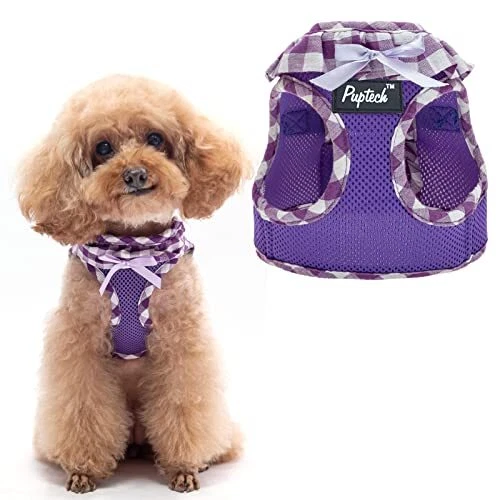 Dog Harness for Puppy and Small New XS(CHEST 12.8"-14.8", 3-9 lbs) Purple