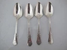 GORHAM Sterling Silver SWISS 1870 Pattern 5 5/8"  Teaspoon Spoon Set of 4 E Mono