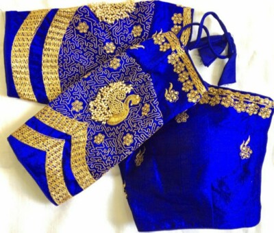 Indische Seide genähte Sari Bluse für Frauen traditionelle Kleidung fertige Bluse