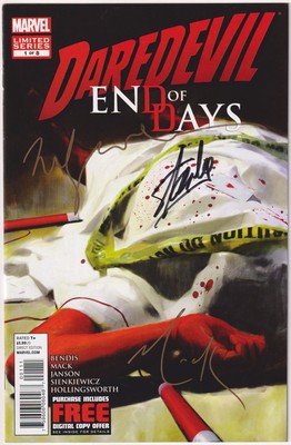 DAREDEVIL END OF DAYS #1 SIGNIERT x3 STAN LEE DAVID MACK MARVEL DISNEY REBORN