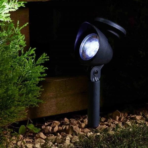 4pc Solar LED Spotlight Stake Patio Pathway Large Lighting Garden Outdoor Adjust - Image 2 of 4