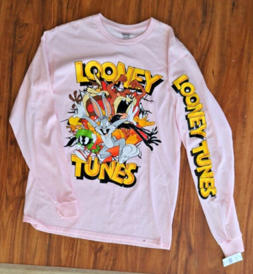 NWT Looney Tunes Long Sleeve T Shirt, Men's Size Med, All the Characters!
