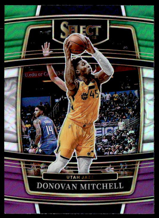2021-22 Panini Select #83 Donovan Mitchell Green White Purple Prizms