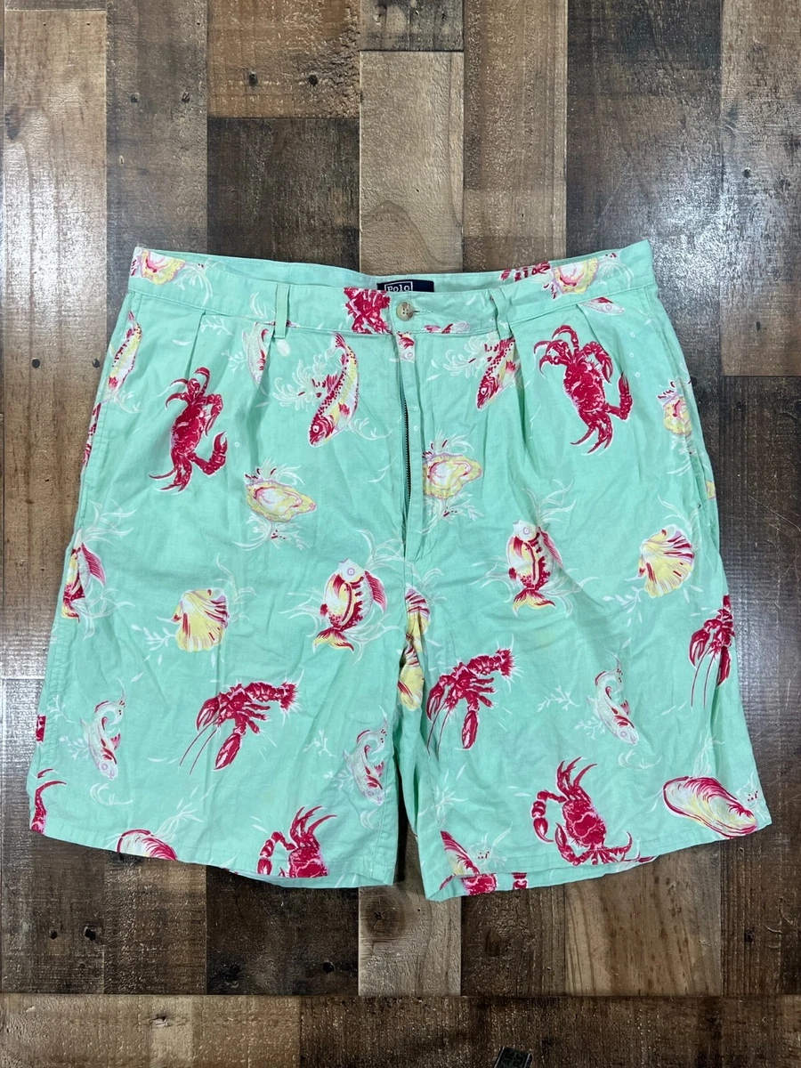 Men's shorts with store fish on them