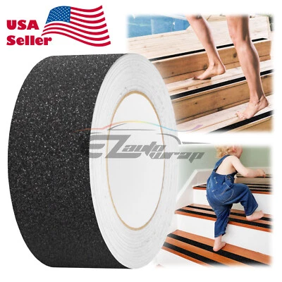 EZAUTOWRAP Anti Slip Non Skid High Traction Safety Grit Grip Tape Strips Sticker Adhesive