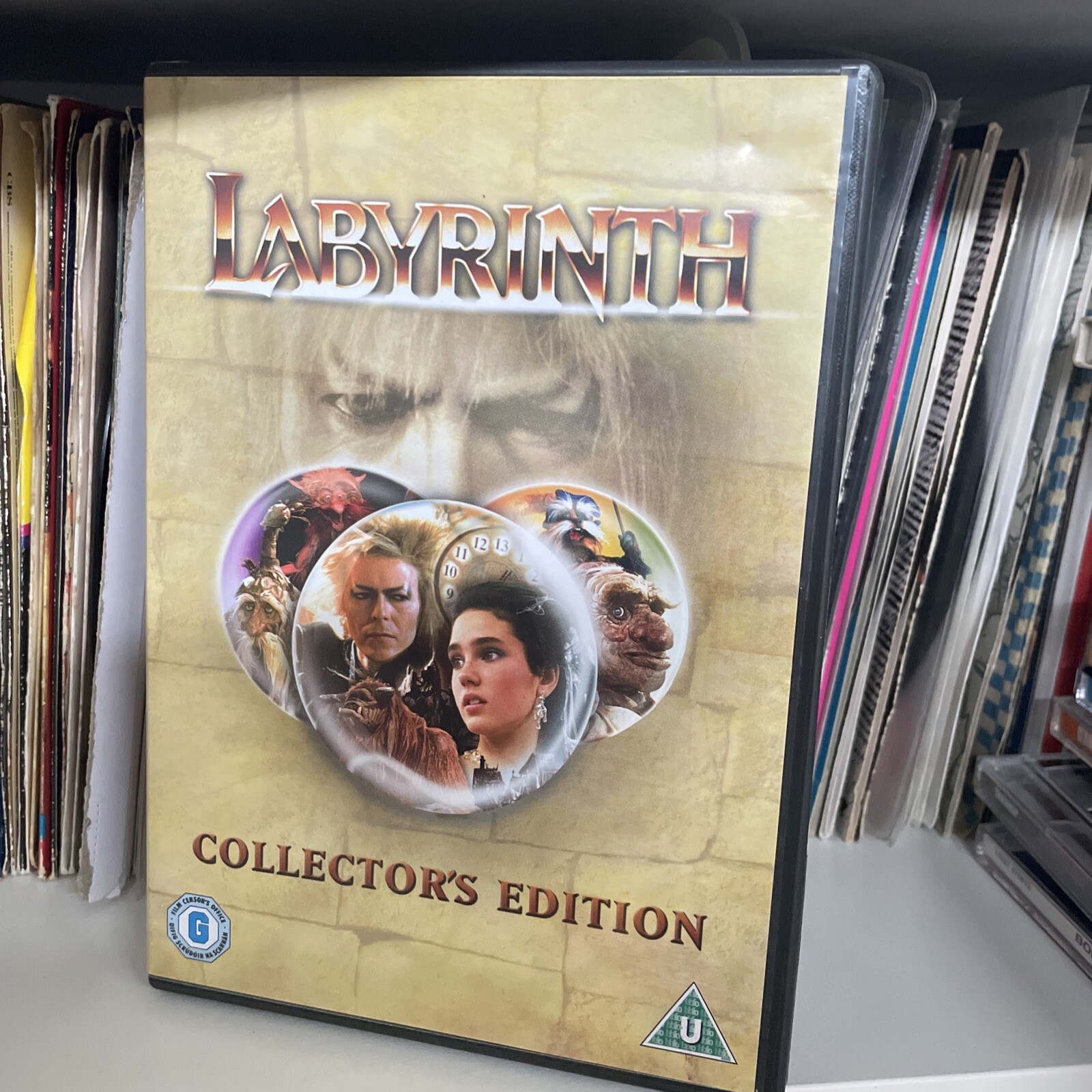 Labyrinth DVD (2004) David Bowie, Henson (DIR) cert U VGC (A61)