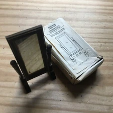 Vintage Doll House Wood Concord Miniatures Dressing Mirror 4.5"H - New Old Stock