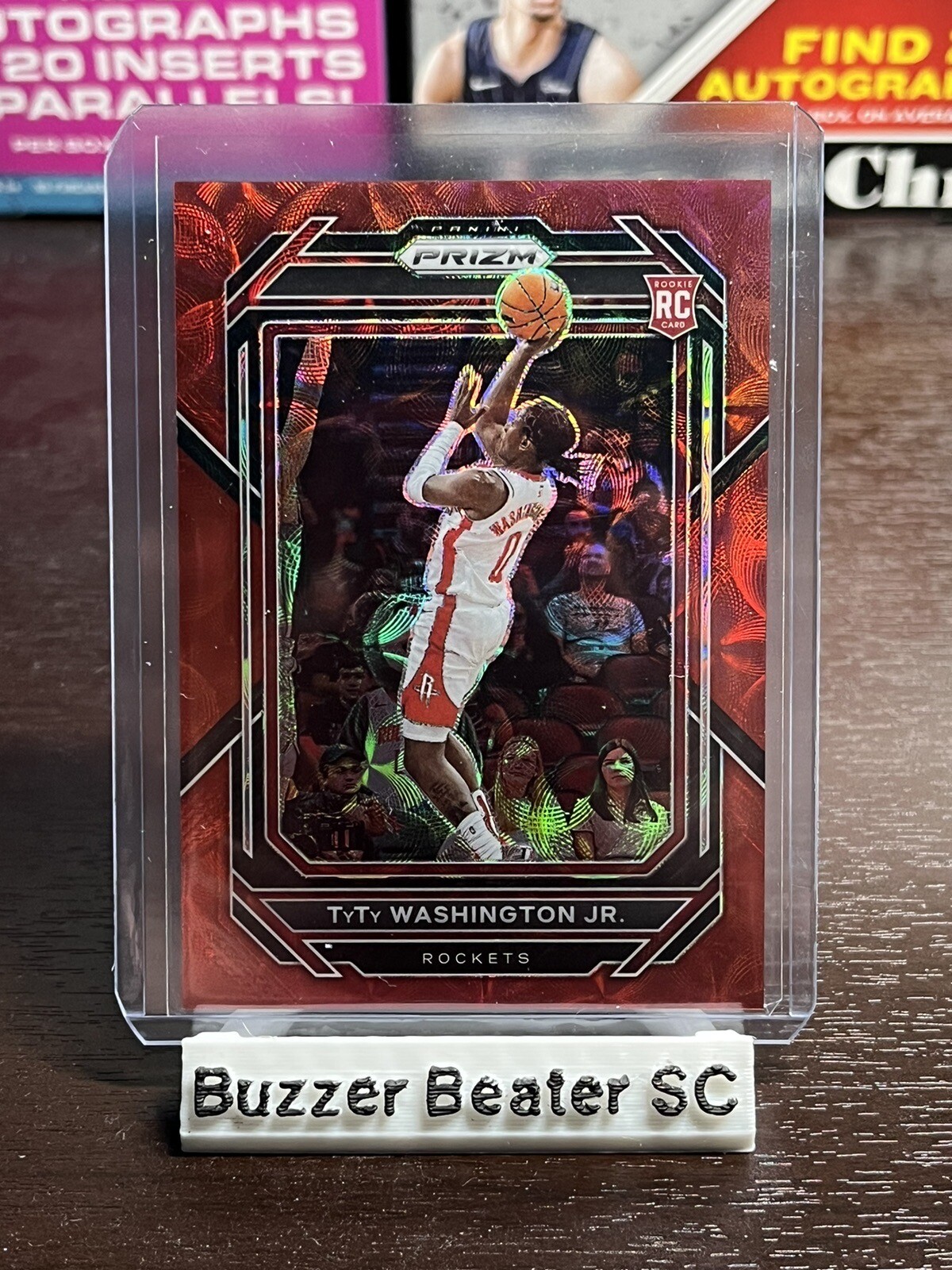 2022-23 Panini Prizm TyTy Washington Jr. /88 Choice Red Prizm SP RC #243 Rockets