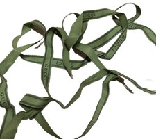 Authentic Gucci Green Ribbon With Black Monogram 0.5  Wide x 2 Yards Long New