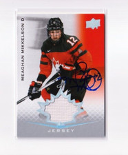 MEAGHAN MIKKELSON autographed SIGNED '21 Upper Deck TEAM CANADA women JERSEY crd