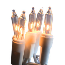 35 Mini Incandescent Clear Lights on White Cord